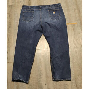 Carhartt Relaxed Fit Carpenter Work Jeans Light Wash Denim 48x32 big and tall
